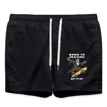 SENSENMANN SKATEBOARD BORN TO SKATING NOT TO D - Badeshorts - Schwarz - Vorne - AI Model Male 185 light (185cm)