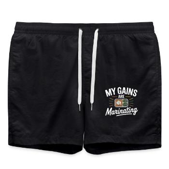 Prepared Squad Meal Planner Food Organization - Swim Trunks - black - Front - AI Model Male 185 light (185cm)