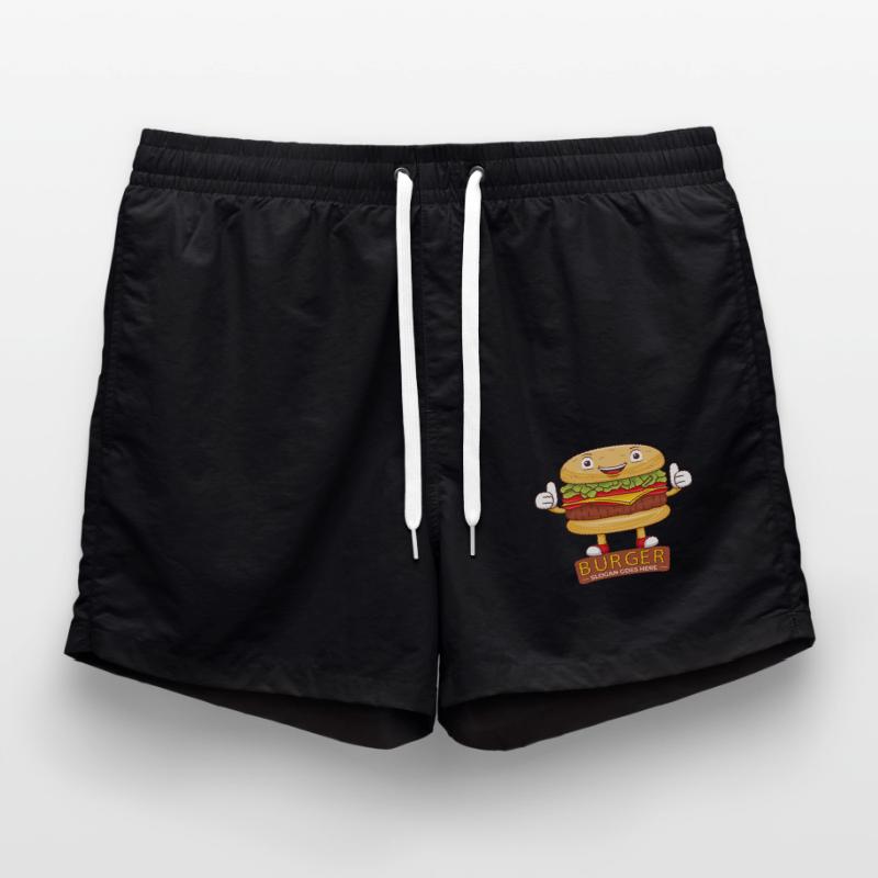 Mignon burger dessin animé art Short de bain