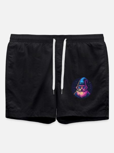 Space Dwarf Retro Look - Swim Trunks - black
