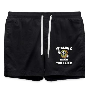 Drôle de kiwi Vitamine C Fruit Kiwi - Short de bain - noir - Devant - AI Model Male 185 light (185cm)