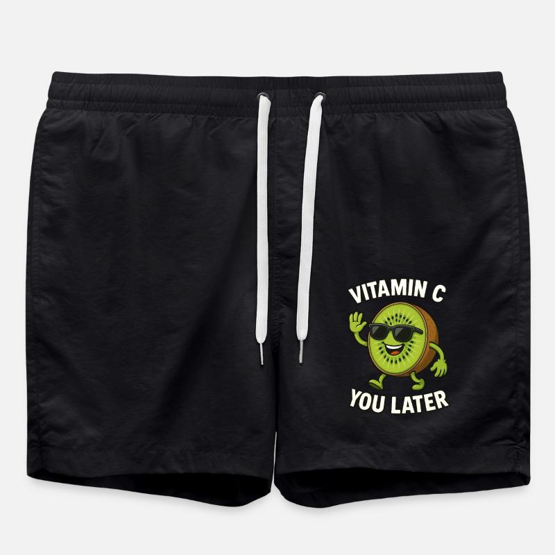 Vitamine C Fruit Kiwi - Short de bain - noir