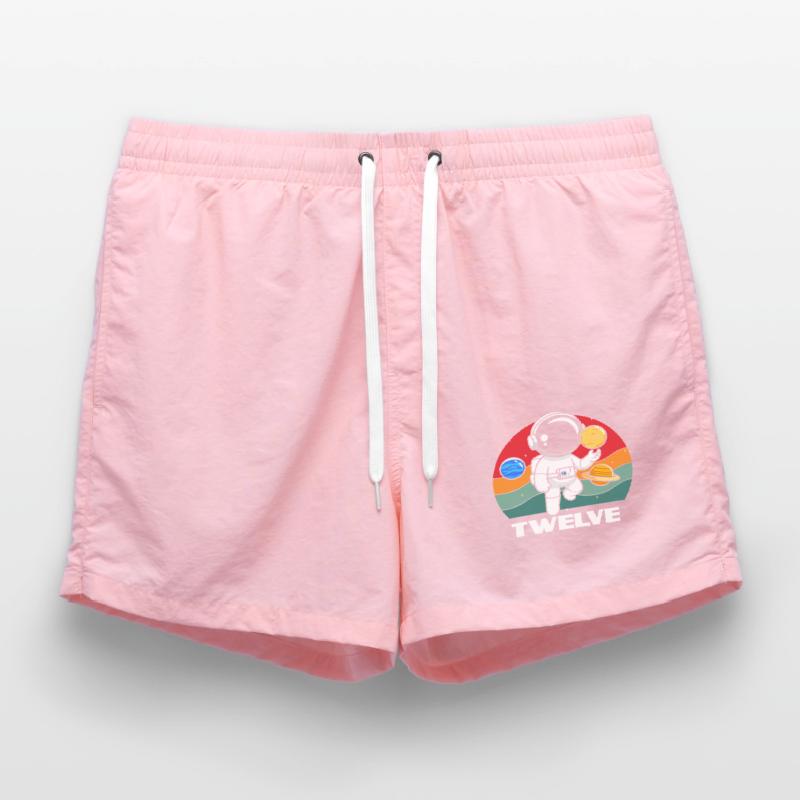 Aventure d’anniversaire de douze ans d’astronaute Short de bain