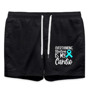 Anxiety disorder Anxiety disorder - Swim Trunks - black - Front - AI Model Male 185 light (185cm)
