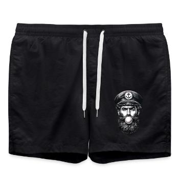 Bulle de la mer du Nord Capitaine Marin - Short de bain - noir - Devant - AI Model Male 185 light (185cm)