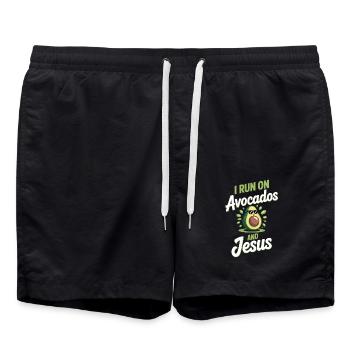 Avocat frais pour les chrétiens - Short de bain - noir - Devant - AI Model Male 185 light (185cm)
