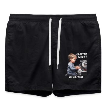 UN TALENT DE PIANO EN ROUTE - Short de bain - noir - Devant - AI Model Male 185 light (185cm)