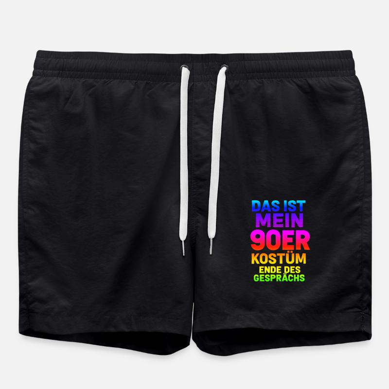 Mein90er Kostüm - Badeshorts - Schwarz