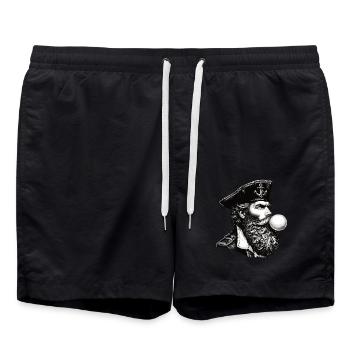 Bulle de la mer du Nord Capitaine Marin - Short de bain - noir - Devant - AI Model Male 185 light (185cm)