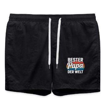 Best Dad in the World Retro Style - Swim Trunks - black - Front - AI Model Male 185 light (185cm)