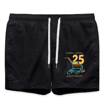 WALKING AID FAST... FAST 25 ALREADY REACHED - Swim Trunks - black - Front - AI Model Male 185 light (185cm)