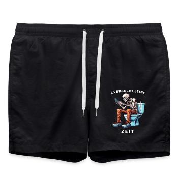 SKELETON TOILET SMARTPHONE - Swim Trunks - black - Front - AI Model Male 185 light (185cm)