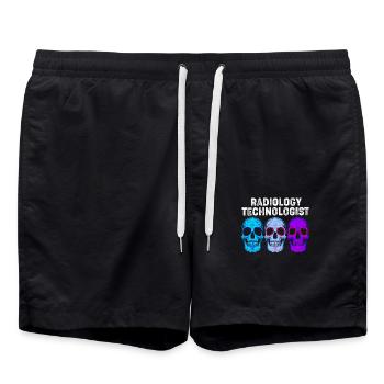 MRI Radiologist Radiology Rad Tech X-ray - Swim Trunks - black - Front - AI Model Male 185 light (185cm)