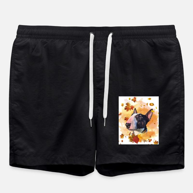 Miniatur Bullterrier Herbst - Badeshorts - Schwarz