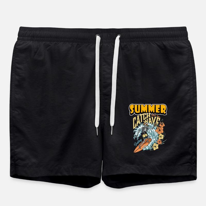 Summer Catch the Wave - Swim Trunks - black