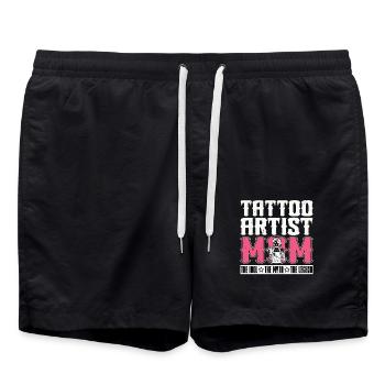 Tattoo Artist Mom The Idol The Myth The Tattooer - Badeshorts - Schwarz - Vorne - AI Model Male 185 light (185cm)
