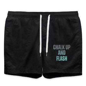 Boulderer Chalk Up and Flash Bouldering - Swim Trunks - black - Front - AI Model Male 185 light (185cm)