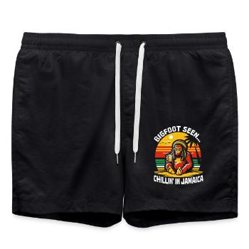 Sasquatch. Chillin' in Jamaica Bigfoot - Short de bain - noir - Devant - AI Model Male 185 light (185cm)