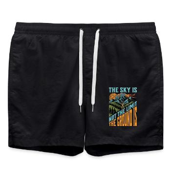 Parachutisme Le ciel n’est pas la limite Amateur de parachutisme - Short de bain - noir - Devant - AI Model Male 185 light (185cm)