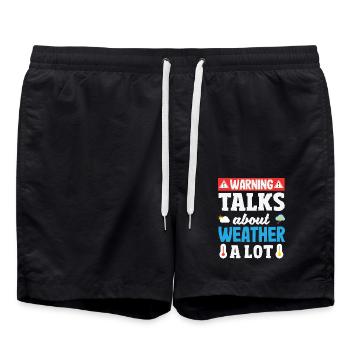 Funny Meteorology Weather Enthusiasts - Swim Trunks - black - Front - AI Model Male 185 light (185cm)