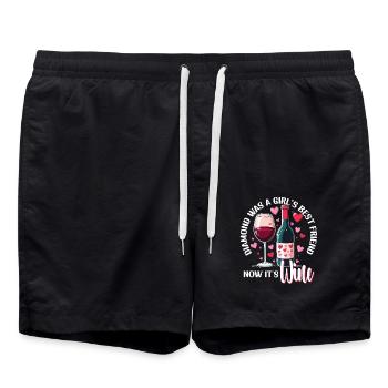 La Saint-Valentin Diamond était le meilleur ami des filles Vin - Short de bain - noir - Devant - AI Model Male 185 light (185cm)