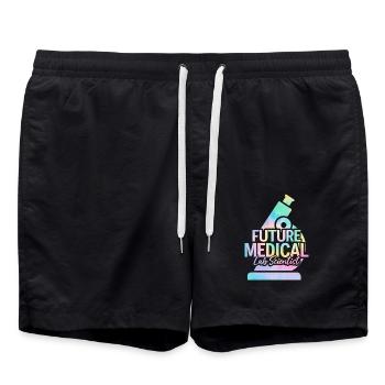 Zukünftiger medizinischer Laborwissenschaftler Tie Dye MLS Medical - Badeshorts - Schwarz - Vorne - AI Model Male 185 light (185cm)
