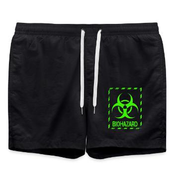 Biohazard Grunge Zombies Apocalypse Horreur - Short de bain - noir - Devant - AI Model Male 185 light (185cm)