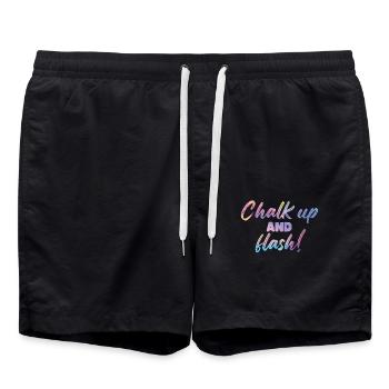 Boulderer Chalk Up and Flash Bouldering - Swim Trunks - black - Front - AI Model Male 185 light (185cm)