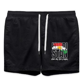 Kurdistan Where My Story Begins Kurd Kurds - Swim Trunks - black - Front - AI Model Male 185 light (185cm)