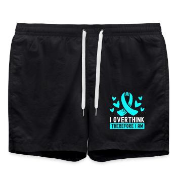 Anxiety disorder Anxiety disorder - Swim Trunks - black - Front - AI Model Male 185 light (185cm)