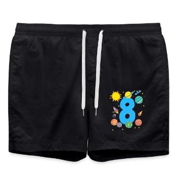 Aventure spatiale huit - Short de bain - noir - Devant - AI Model Male 185 light (185cm)