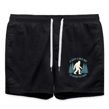 Funny Bigfoot A Guy Like Me Is Hard To Forest Find - Swim Trunks - black - Front - AI Model Male 185 light (185cm)