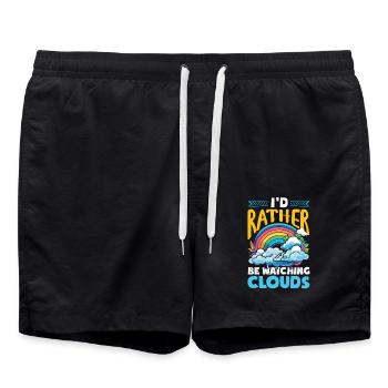 Funny Meteorology Weather Enthusiasts - Swim Trunks - black - Front - AI Model Male 185 light (185cm)