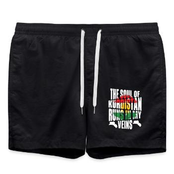 The Soul Of Kurdistan Kurd Kurds - Swim Trunks - black - Front - AI Model Male 185 light (185cm)