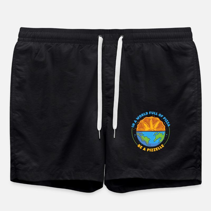 Pizzelle Waffle Biscuit - Swim Trunks - black