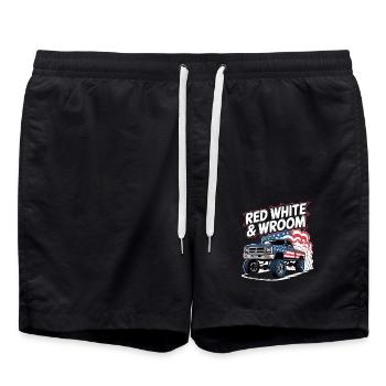 4 juillet Truck Bros Red White & Wroom - Short de bain - noir - Devant - AI Model Male 185 light (185cm)