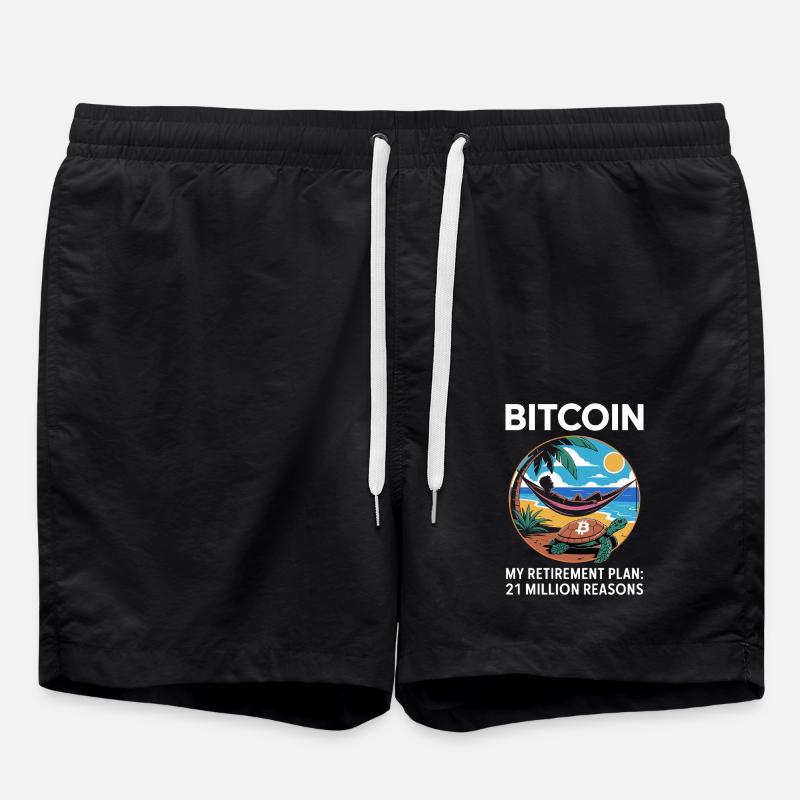 Bitcoin - Badeshorts - Schwarz