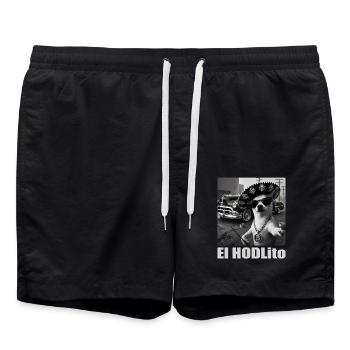 Bitcoin - Badeshorts - Schwarz - Vorne - AI Model Male 185 light (185cm)
