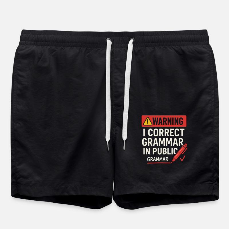 Grammaire Relecture Dicton public - Short de bain - noir