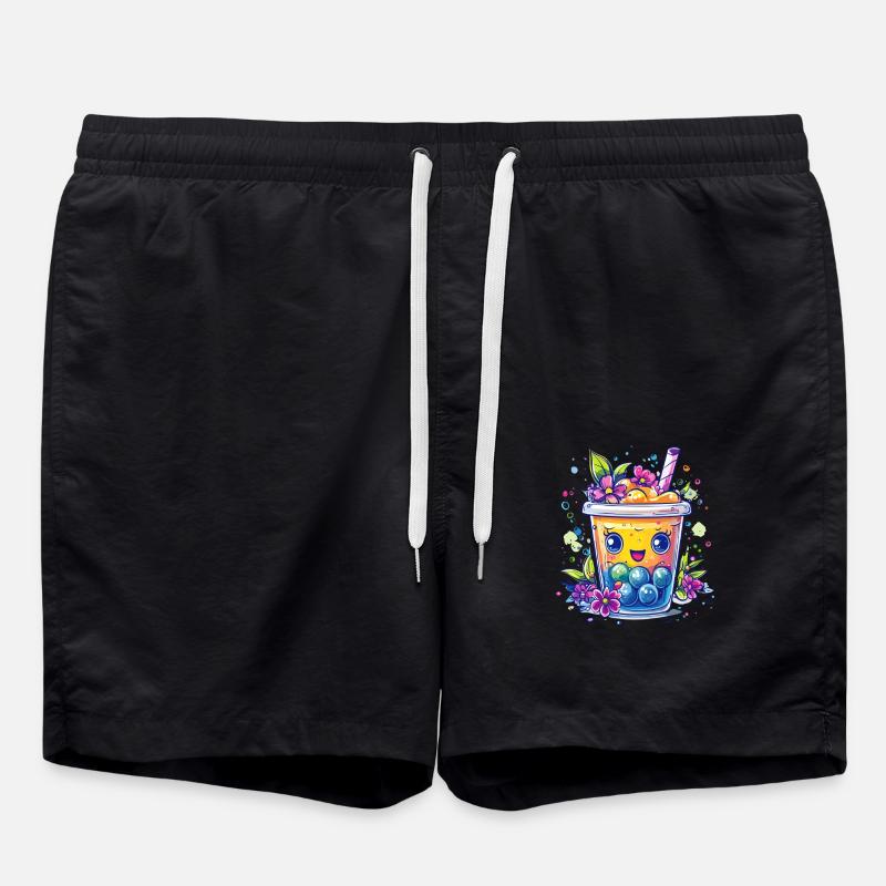 Fruity Bubble Tea - Swim Trunks - black