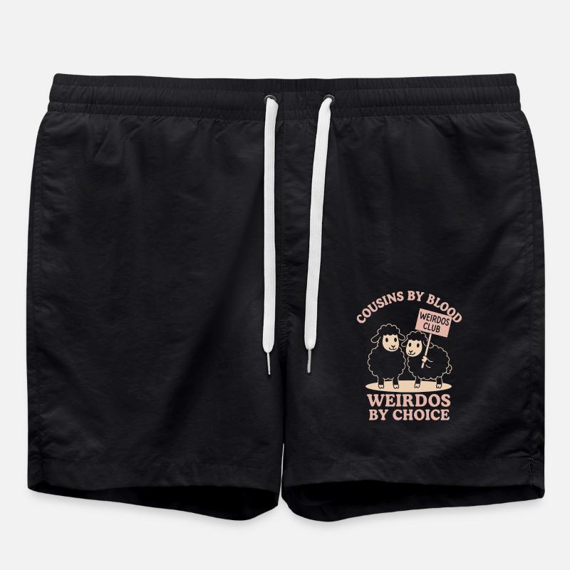 divertente pecora nera cugino eccentrica famiglia - Costume a pantaloncino - nero