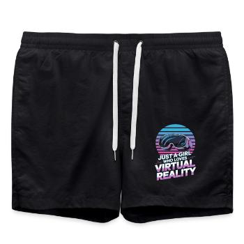 Juste une fille qui aime la réalité virtuelle - Short de bain - noir - Devant - AI Model Male 185 light (185cm)