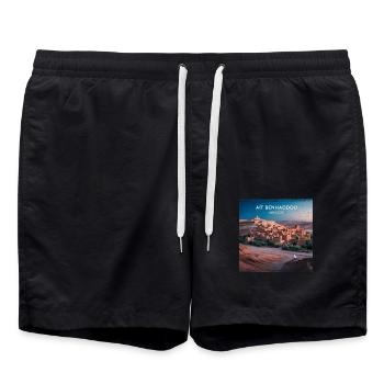 Aït-Ben-Haddou - Badeshorts - Schwarz - Vorne - AI Model Male 185 light (185cm)