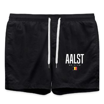 Aalst Belgien - Badeshorts - Schwarz - Vorne - AI Model Male 185 light (185cm)