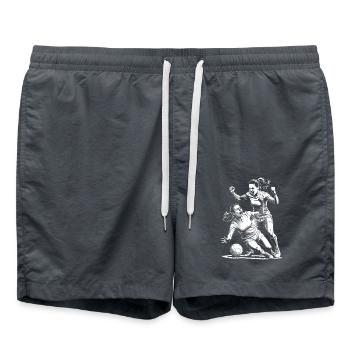 Duel! Maillot de foot femme pour les vainqueurs ! - Short de bain - charbon - Devant - AI Model Male 185 light (185cm)