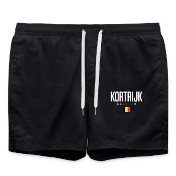 Kortrijk Belgien - Badeshorts - Schwarz - Vorne - AI Model Male 185 light (185cm)