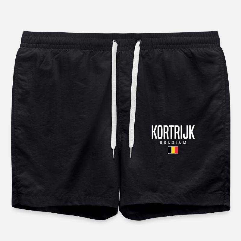 Kortrijk, Belgium - Swim Trunks - black