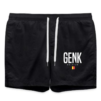 Genk Belgien - Badeshorts - Schwarz - Vorne - AI Model Male 185 light (185cm)