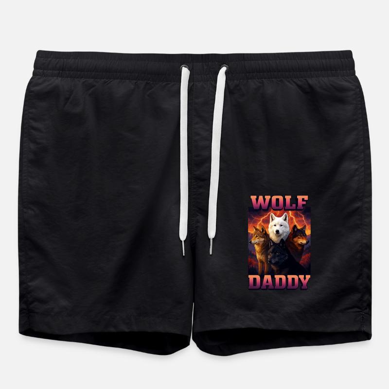 Wolf - Badeshorts - Schwarz