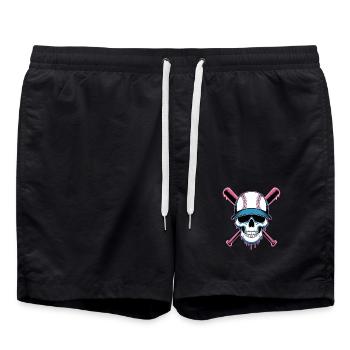 Baseball Skull Batte de Baseball - Short de bain - noir - Devant - AI Model Male 185 light (185cm)